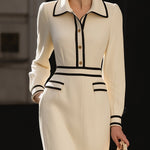 Magidan Trim Midi Dress Ivory 2