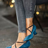 Elegant strap mid-heels