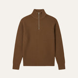 The Edinburgh Men’s Quarter Zip Ribbed Knit Casual Sweater