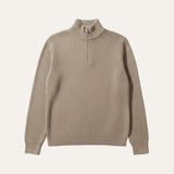 The Edinburgh Men’s Quarter Zip Ribbed Knit Casual Sweater