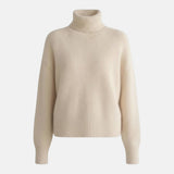 Women’s Turtleneck Sweater with Ribbed Edges