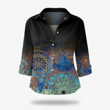 Flower Colorblock Blouse for Women - Stylish & Comfortable