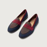Color-block loafers