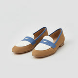 Color-block loafers