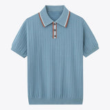 The Capri Luxury Cotton Silk Knit Polo Shirt for Men