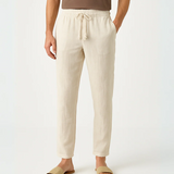 The Colchester Men's Old Money Beige Linen Pants