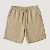 The Lisbon Men's Linen Old Money Beige Shorts