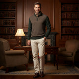 The Oban Men’s Half Zip Knit Winter Sweater
