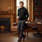 The Taranto Men’s Plain Mock Neck Knit Sweater