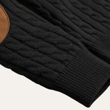 The Stamford Men's Cable Knit Collar Stand Sweater