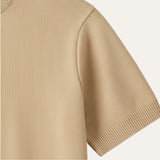 The Evoque Men’s Slim Fit Cashmere Shirt – Lightweight Short Sleeve Knit