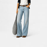 Women's Cotton Denim Jeans Wide Leg