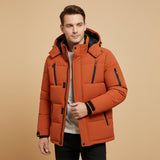 The Brookhaven Men’s Warm Hooded Winter Puffer Coat with Zipper Pockets