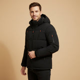 The Brookhaven Men’s Warm Hooded Winter Puffer Coat with Zipper Pockets