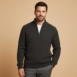 The Vicenza Men’s Soft Knit Cashmere Half Zip Sweater