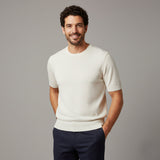 The Evoque Men’s Slim Fit Cashmere Shirt – Lightweight Short Sleeve Knit