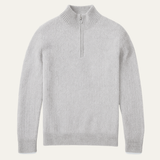 The Valladolid Men’s Winter Cashmere Quarter Zip High Collar Knit Sweater