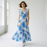 Fashionable Lace Maxi Dress - Elegant Evening Dress for Women