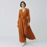 Maxi Dress with Waist Belt for Women – Elegant & Long